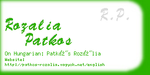 rozalia patkos business card